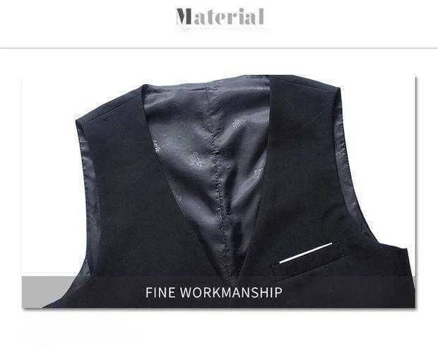 Slim-fit hooded single-breasted casual solid color vest for all seasons slim luxury vest suit