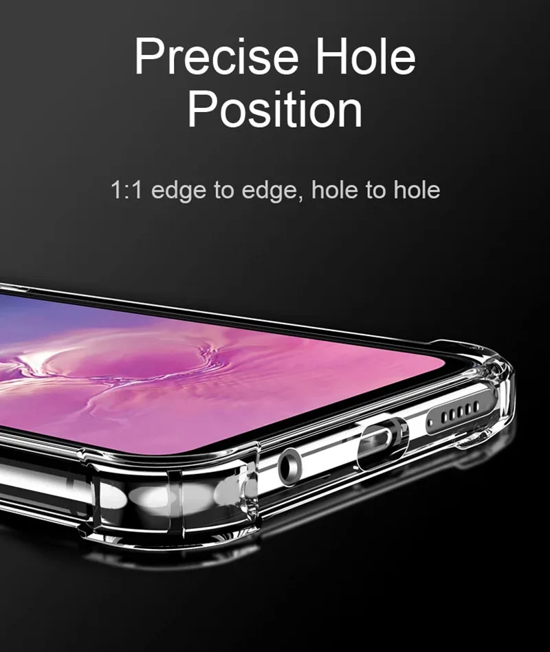 Durable Clear Silicone Shockproof Phone Case - Transparent Cover