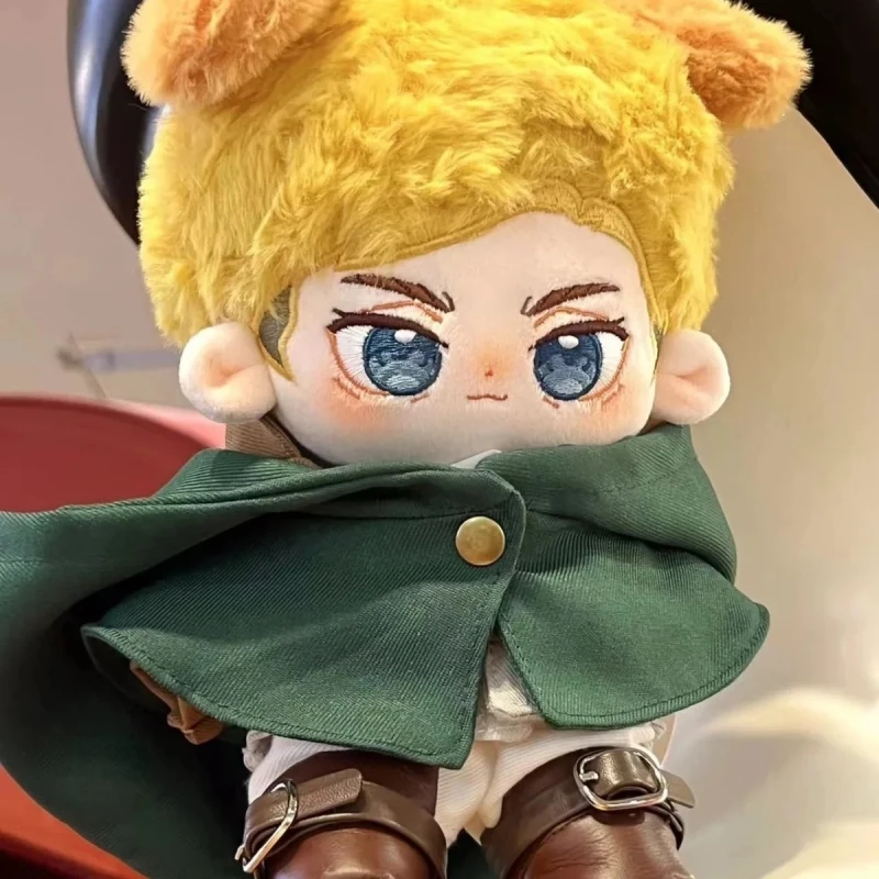 Anime Attack Erwin Smith 20cm Plush Dolls Toy Nude Doll Plushie  Cosplay 6223 Kids Gift