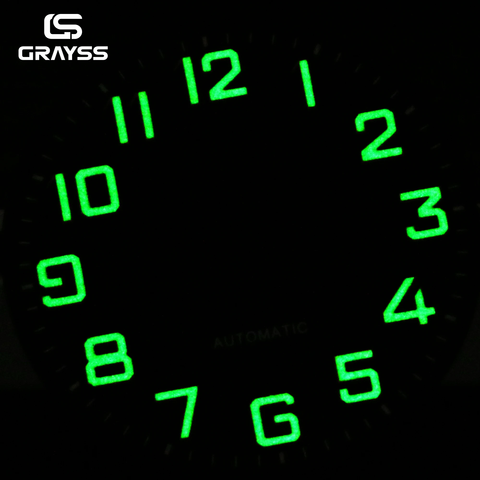 Luminous Arabic Numeral Watch Dial in Big Pilot Style