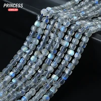 A++ Natural Labradorite Faceted Cube Beads 2 3 4mm Loose Beads for Jewelry Making DIY Bracelets Necklace Needlework 1