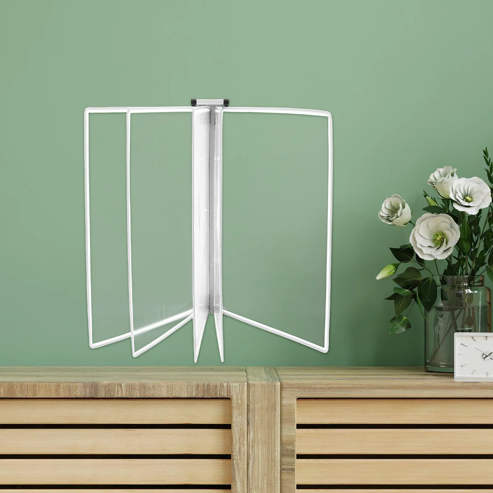 5패널 벽걸이 문서 홀더 랙 양면 10포켓 공간 절약형 사무실 교실 가정용 간편 로딩 디스플레이 시스템