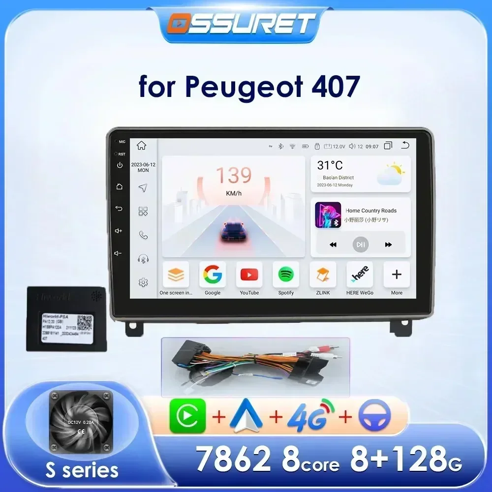 Android Car Stereo Multimediale per Peugeot 407 cc SW 407CC 2004