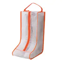 Storage Bag 1Pc Boot Organizer Dust-proof Waterproof Space-saving Visible Handle Design Shoe Storage Pouch Household Supply 2