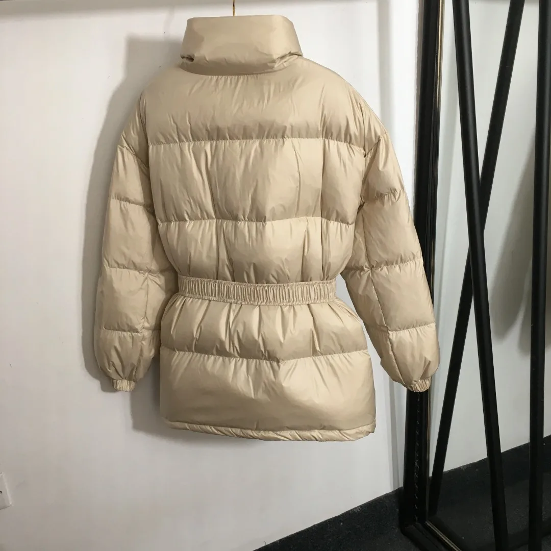90 goose down waist cinching slimming and warm down jacket fashion Looks slimmer , casual and warm