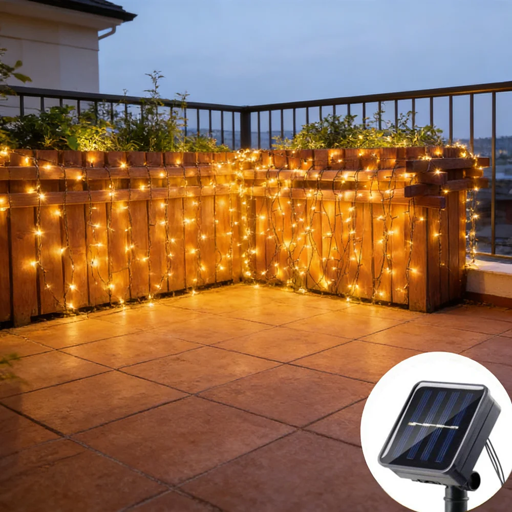 LED Solar String Lights - Outdoor Holiday & Event Decoration Lights