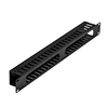 19in 1U Cabinet Rack Pass-through 24 Port CAT6 Patch Panel RJ45 Cable Adapter Keystone Modular Distribution 1