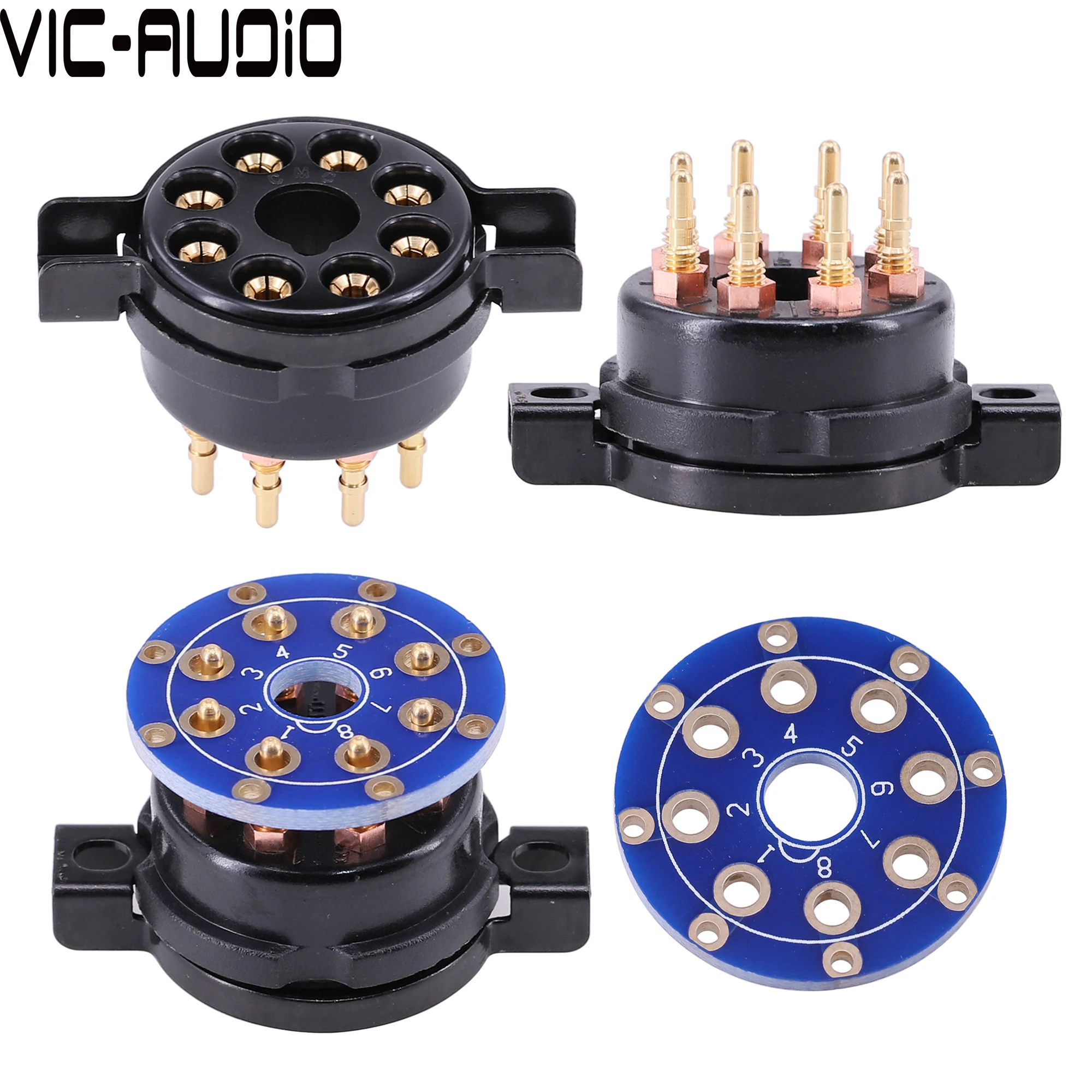 

CMC Bakelite Valve 8Pin Tube Socket K8A For KT88 EL34 5AR4 6L6 6V6 6CA7 6SL7 6SN7 Vacuum Tube Amplifier Vintage Audio HIFI