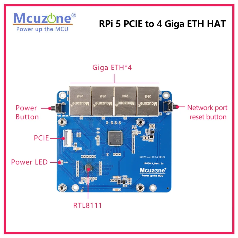 Raspberry pi Pcie para Gigaba Ethernet Hat Driver Livre com Rpi os e Openwrt Mpg4 - Imagem 4