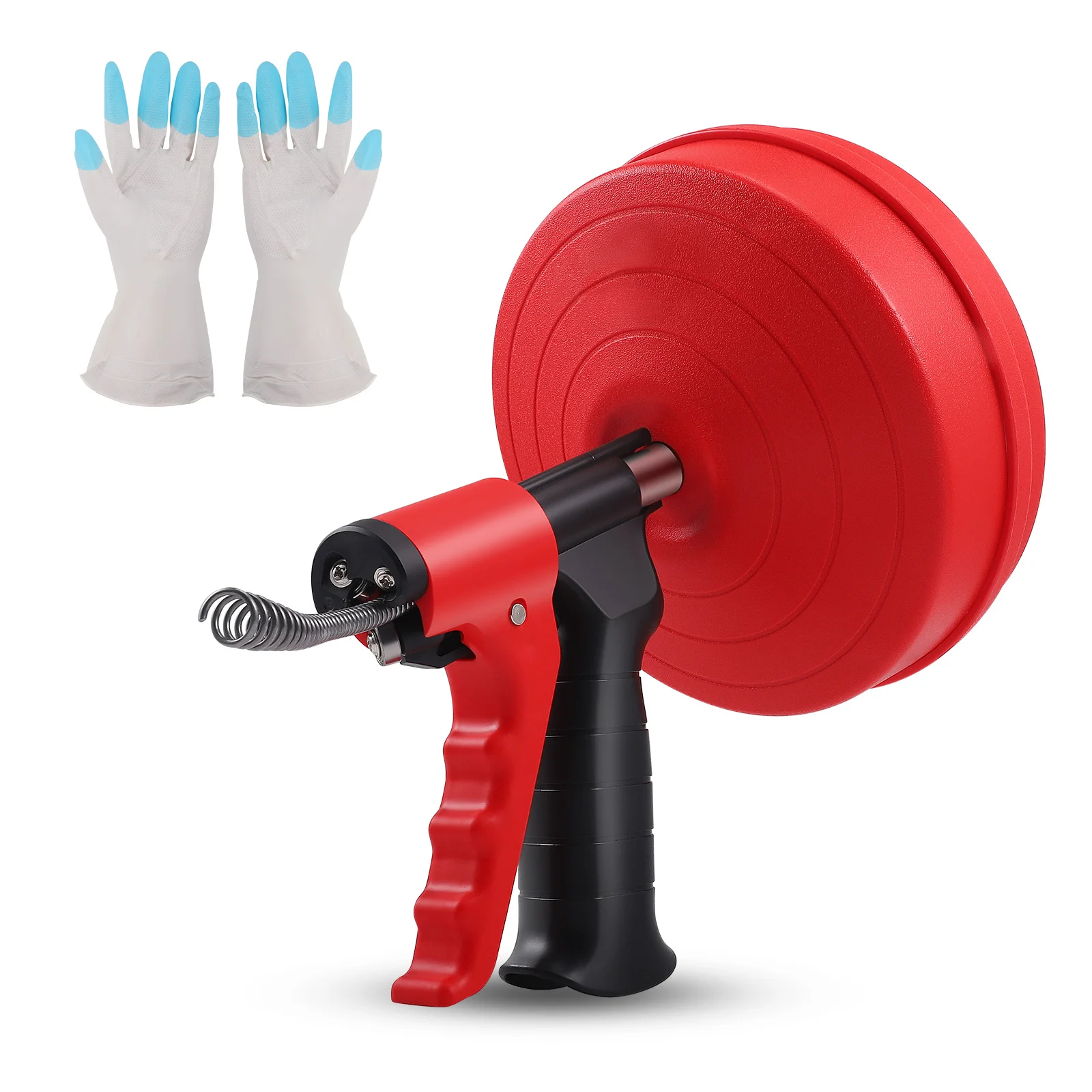 Pipe Cleaning Spiral 10 m Extra Long Drain Spiral with Drill Attachment For Kitchen Bathroom Sewer Plumbing Uncloger