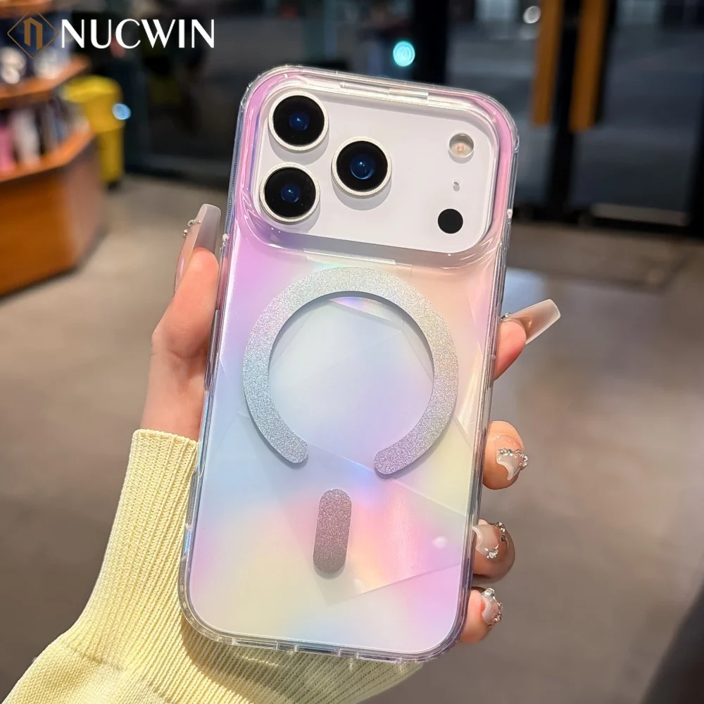 Luxury Neon Gradient Phone Case with Four-Corner Anti-Knock Protection