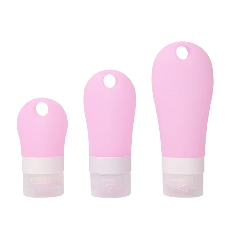 1pcs 38ml 60ml 80ml Empty Silicone Travel Packing Press Having Holes Bottle for Lotion Shampoo Bath Small Sample Containers refillable lotion bottle