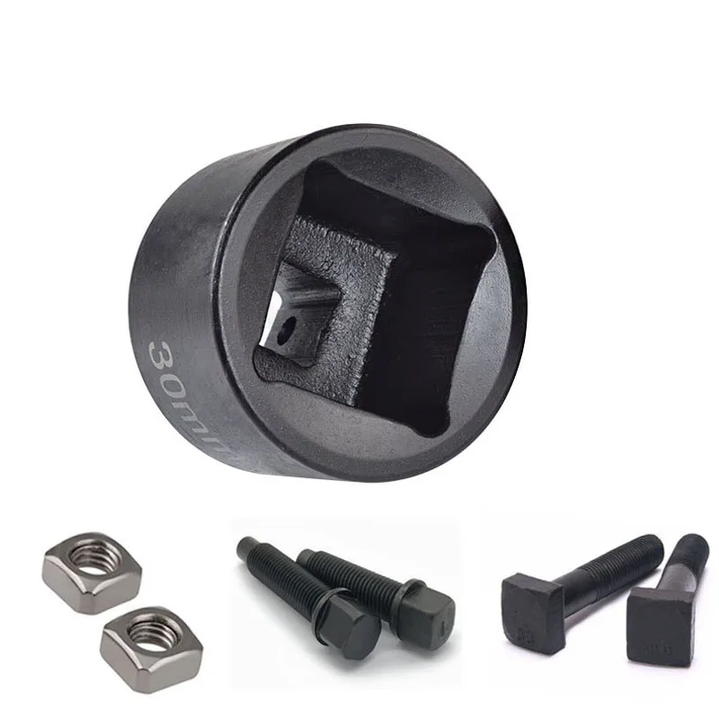 Impact Square Socket 1/2" Drive Heavy Duty 4 Point Air Socket Wrench  Square Head Screw 5-30mm for Choose 3