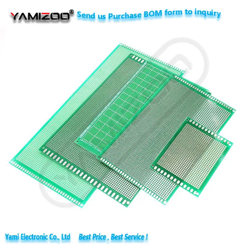 1개 단면/양면 2mm 회로 기판 PCB 범용 9x15cm 브레드보드 6x8홀 20*30cm 주석 도금
