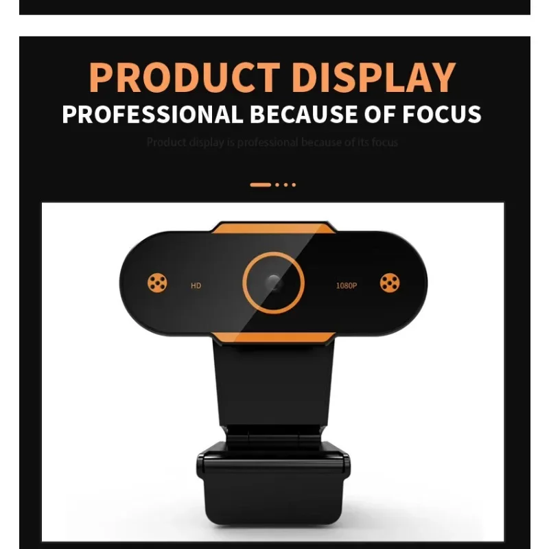 Computer Webcam HD 1080P Webcast Video Chat Tablet USB Webcam Built-in Microphone Clear Radio Can Be Used for Company Meeting 6