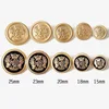 15Pcs/lot 15-25mm Golden Metal Snap Button College Style Decorative Metal Buttons for Clothing Sewing Supplies Accessories B011 1