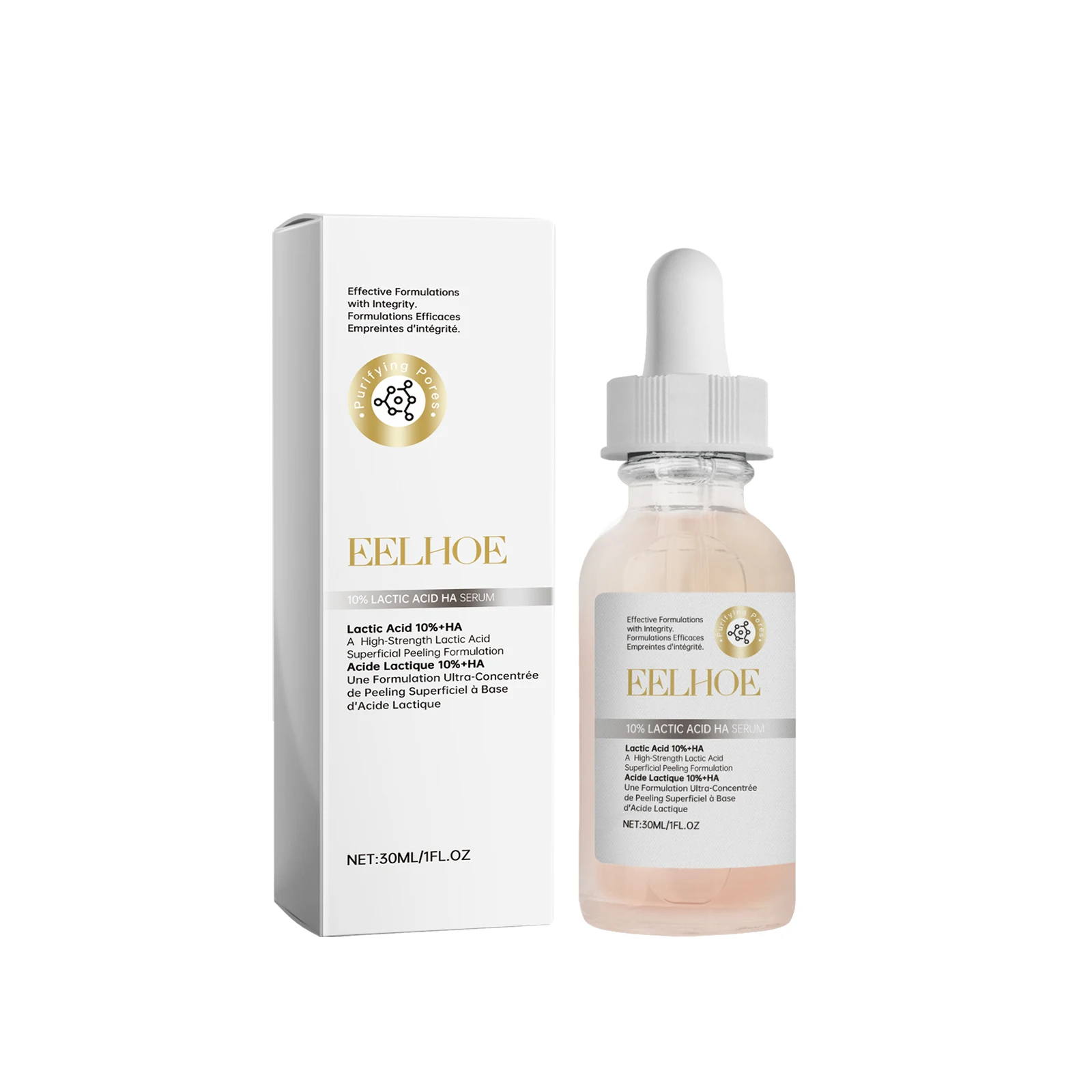 EELHOE Hyaluronic Acid Serum Face Deep Nourishing Skin Firming Lactic Acid Rejuvenate the Facial Essence Skin Care Moisturizer