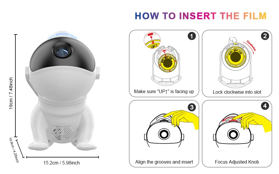 Space Dog Galaxy Projector Planetarium Night Light 13 in 1 U - AIXIVO product image