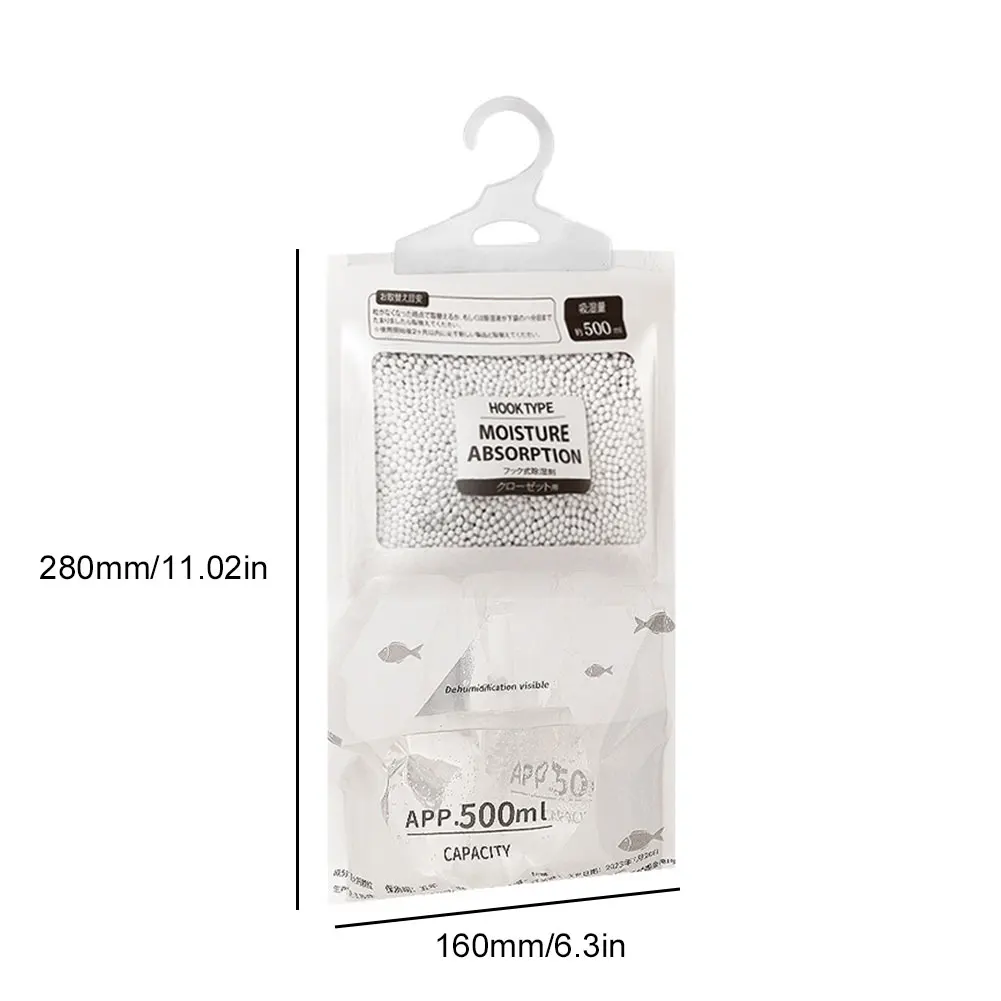 5 Packs Moisture Absorbers Hanging Closet Dehumidifier Bags Anti-Mold Humidity Packs for Closet Bedroom and Kitchen