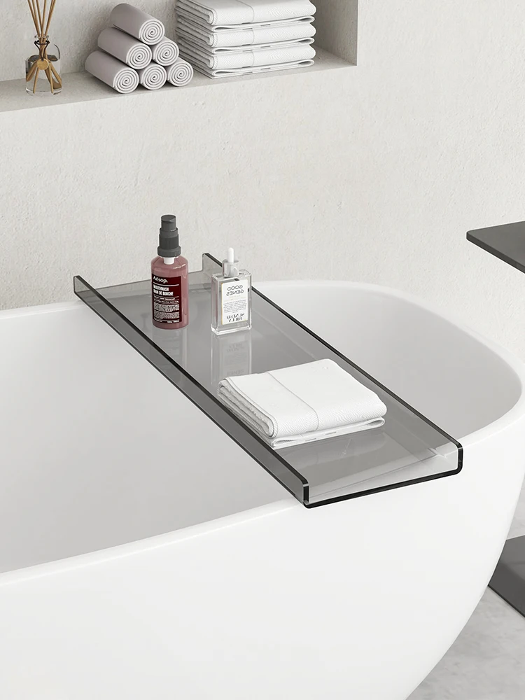 *Acrylic rack bathroom SPA bath rack bathing mobile phone waterproof partition simple and luxurious.