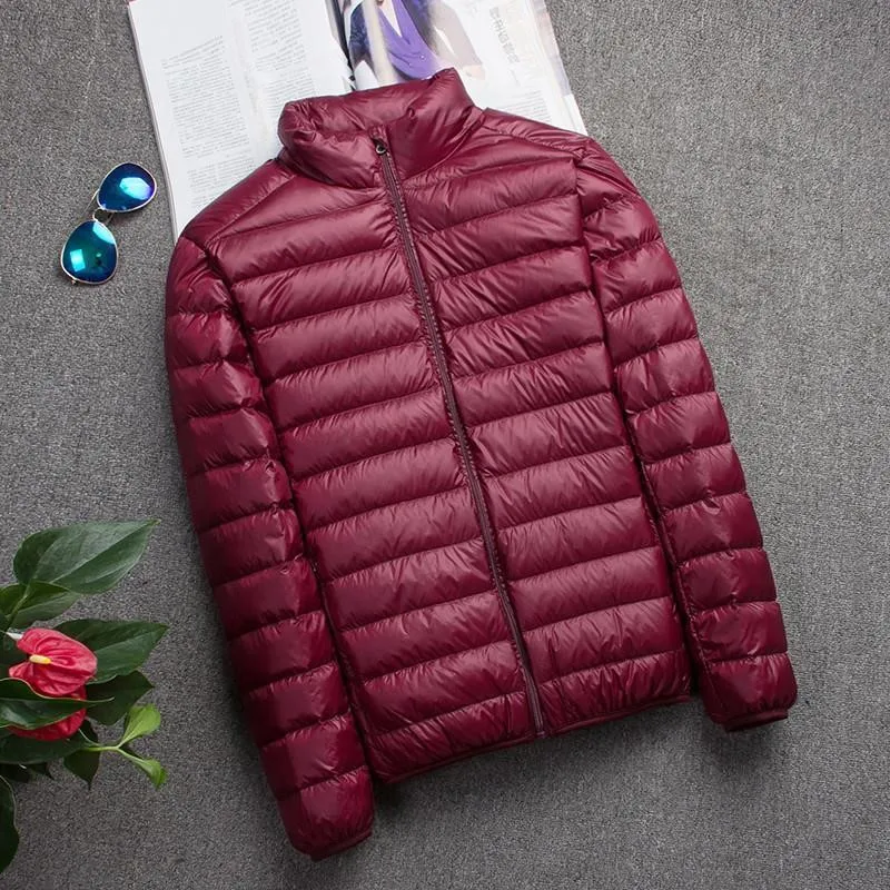 Down Jacket Men's Autumn and Winter White Duck Down Ultralight Warm Portable Outwear