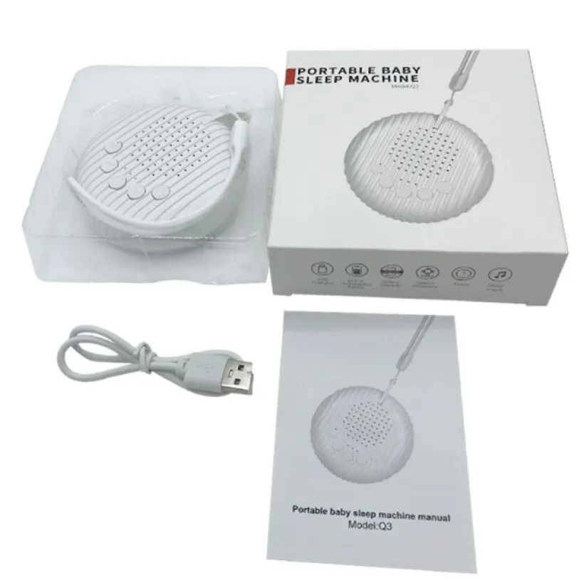 White Noise Machine Portable Baby Sleep Aid Noise Shut Down Sleep Sound for Infant Adult Relax