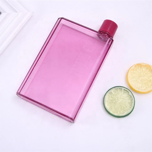 Creative Simple A6 Paper Cup Handy Portable Plastic Water Square Water Bottle Cup Leisure Sports Flat Kettle Wholesale bottle 3