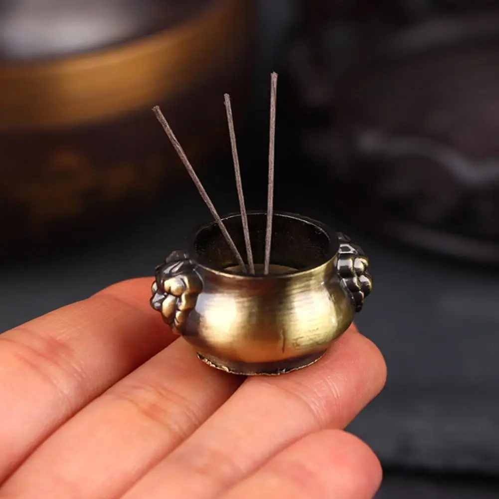 

Dollhouse Decoration Incense Burner Realistic Dollhouse Figurines 1/12 Scale Stove Mini Cauldron Pot for Halloween Party Favors