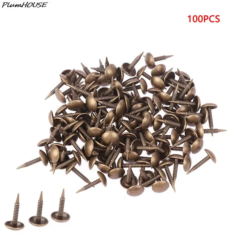 Antieke Bronzen Bekleding Nagels Sieraden Houten Doos Sofa Tack Stud Punaise Deurnagel Meubelen Home Decor 8Mm * 15Mm Hardware