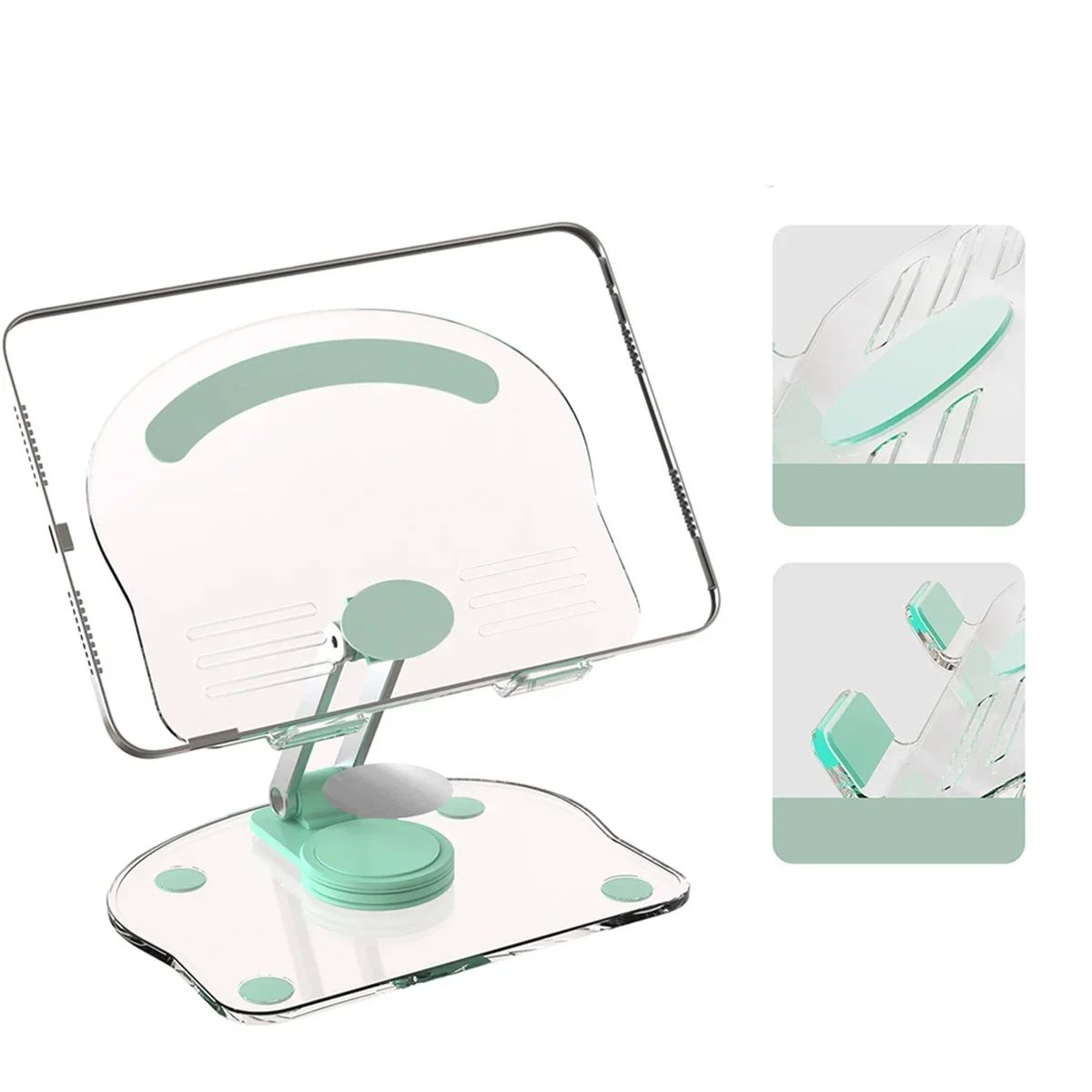 360° Rotation Tablet Desktop Stand Suitable for iPad Pro 9.7 Air 4 5 Mini 6 11 Mi Pad Transparent Acrylic Desktop Phone Stand