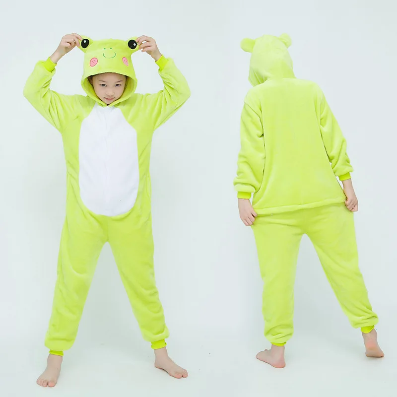 

Green Frog Pijamas Children Anime Animal Cartoon Kigurumi Kids Boy Girl Onesie Pajamas Carnival Costume Homewear Sleepwear