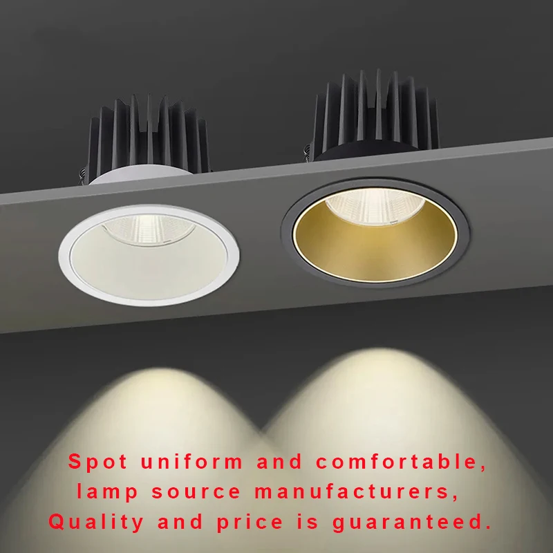Dimmable Led Downlight Recessed Ceiling Lamp Spotlight Aluminum Led COB Light 7W10W12W15W18W20W24W AC110V 220V Home Office Store led downlight,recessed ceiling spotlight,ceiling lamps