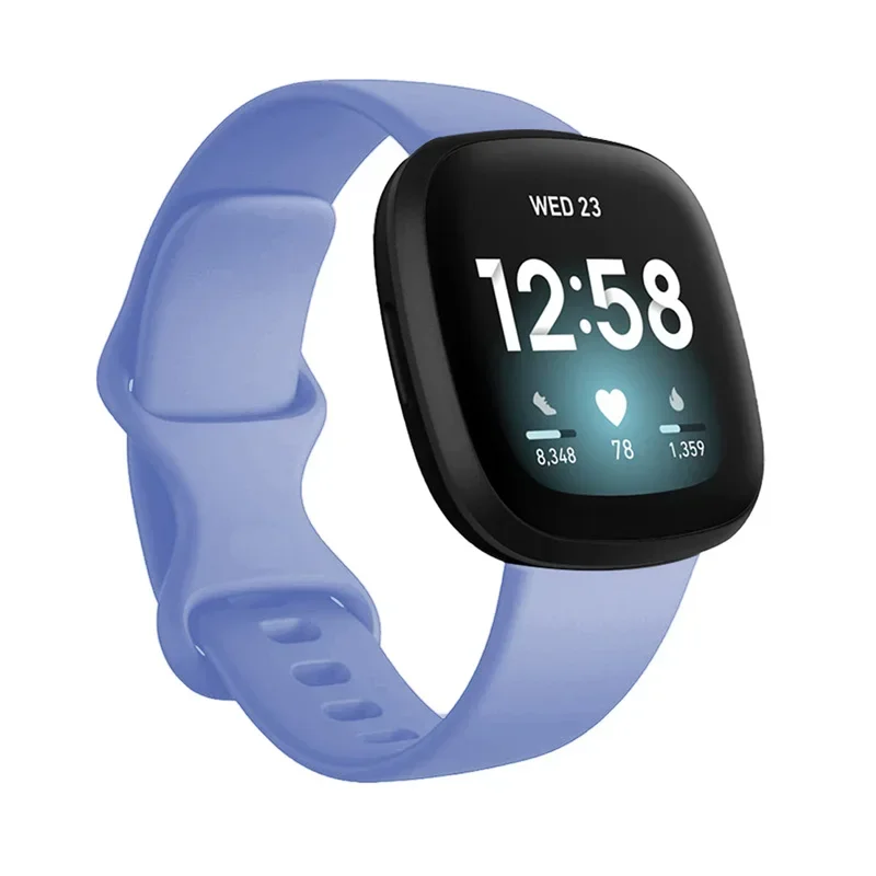 Silicone Sport Strap for Fitbit Versa and Sense - Soft Smartwatch Band Accessory
