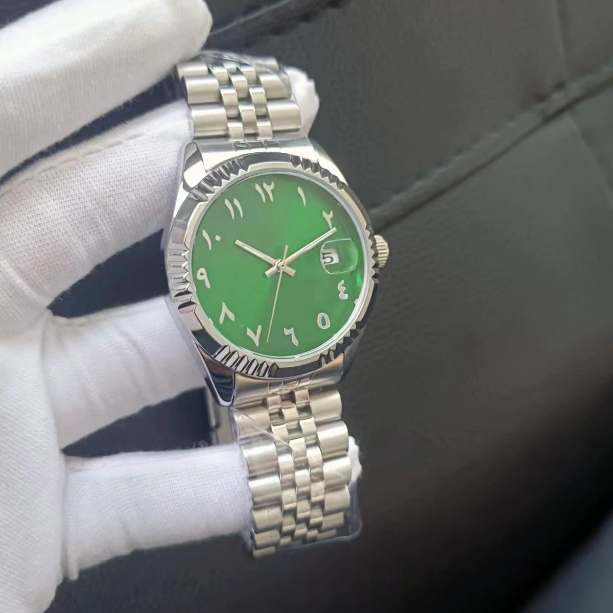 Mechanical Watch Arabic Unisex Steel Watchband Waterproof