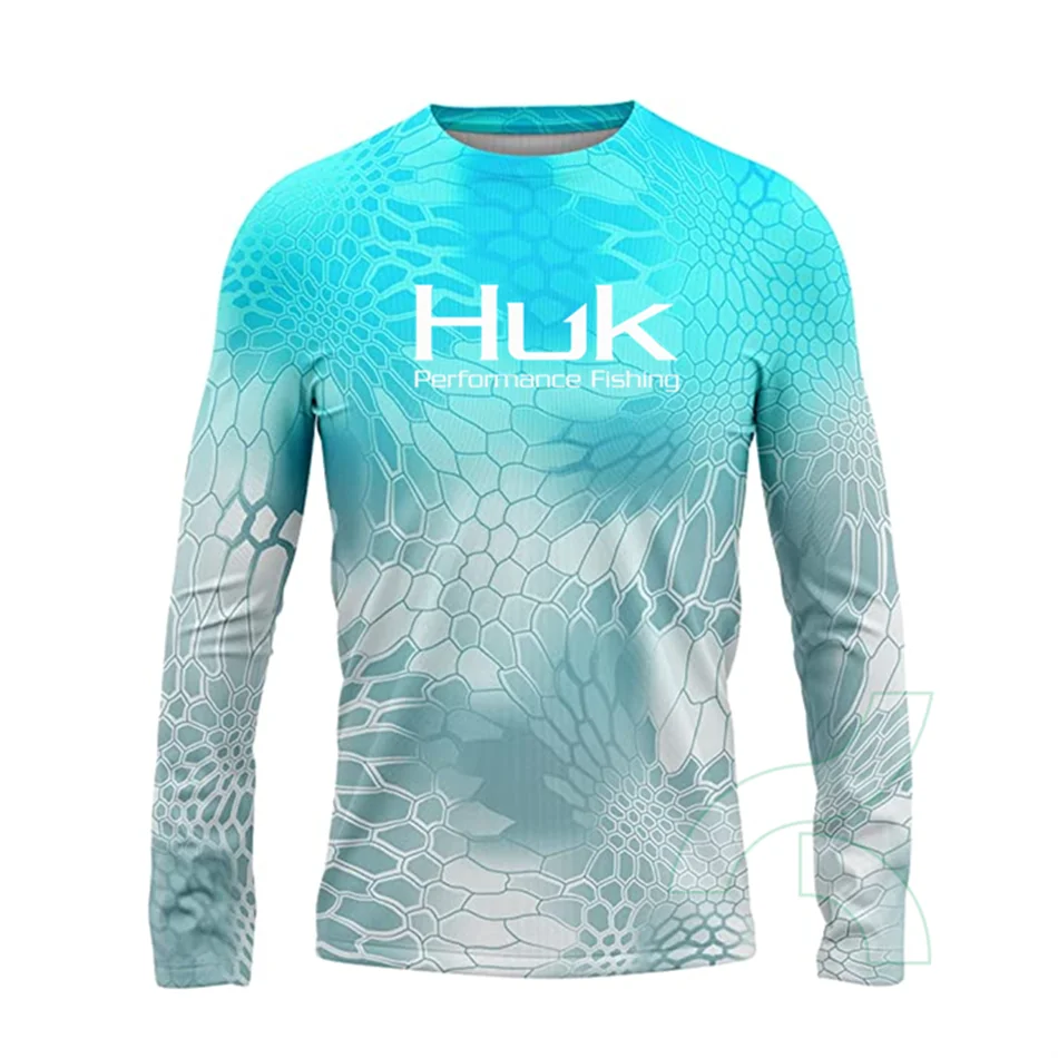 

HUK Fishing Shirts Men's Outdoor Summer Long Sleeve Hoodie UPF 50+ T-shirt Tops UV Protection Fishing Clothes Camisa De Pesca