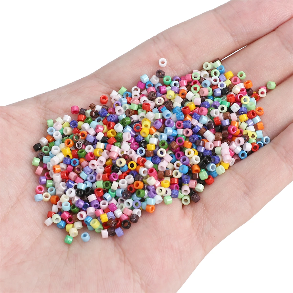 Stone beads about 1940 pcs domestic glass rice oil painting antique loose handmade DIY making jewelry