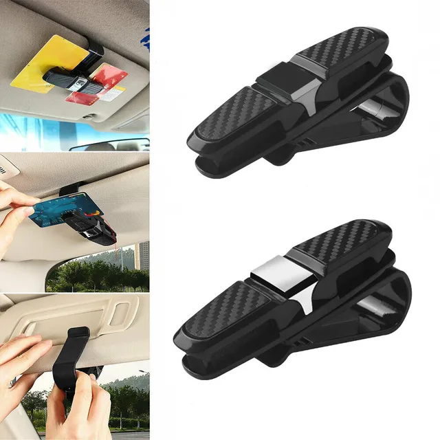 4 Color Auto Sun Visor Glasses Fastener Clip Holder: The Perfect Solution for Your Car Interior!