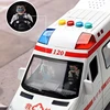 1:24 Alloy Ambulance Model Simulation Pull-back Sound and Light Die-cast Alloy Car Toy Set Children's Birthday Gift 3