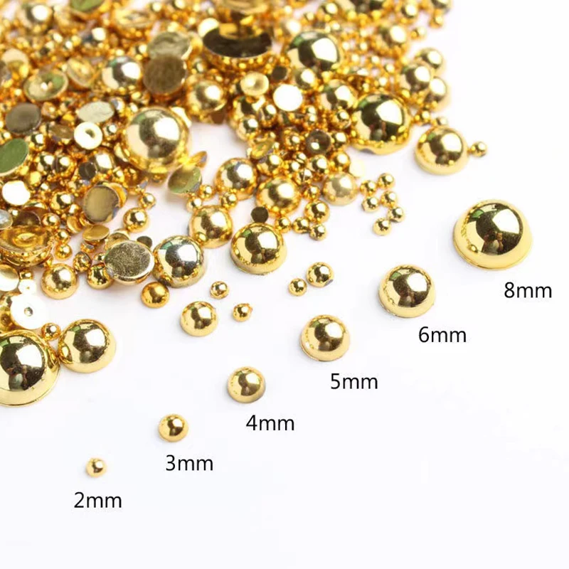 Mix 3D Nail Art Punk Silver Pearl Shape Gothic Design Luxury Charms Manicure Tips Rhinestones Decoration 3