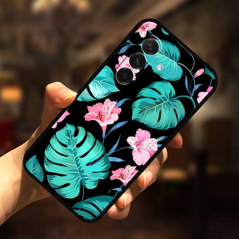 3D Flower Soft Relief Emboss Silicone Back Cover TPU Protector