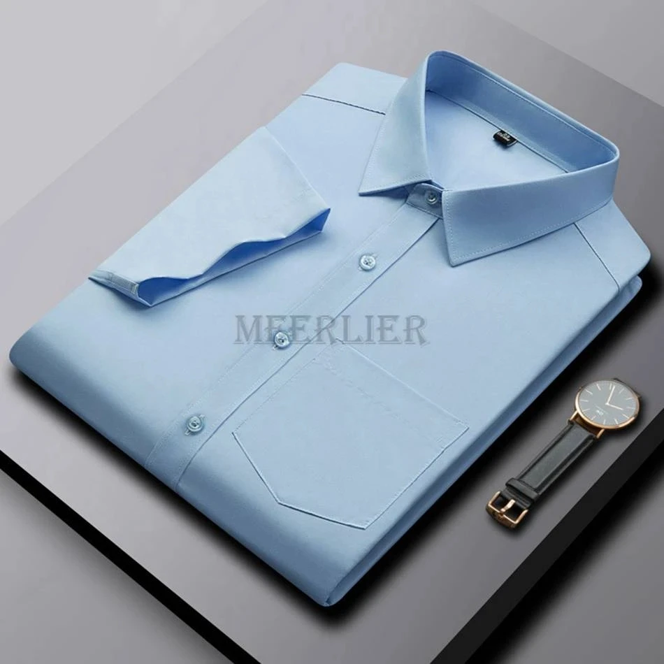 high quality Plus size 12XL summer men shirts short sleeve formal dress shirt office red wedding stage work shirt 10XL 12XL 54