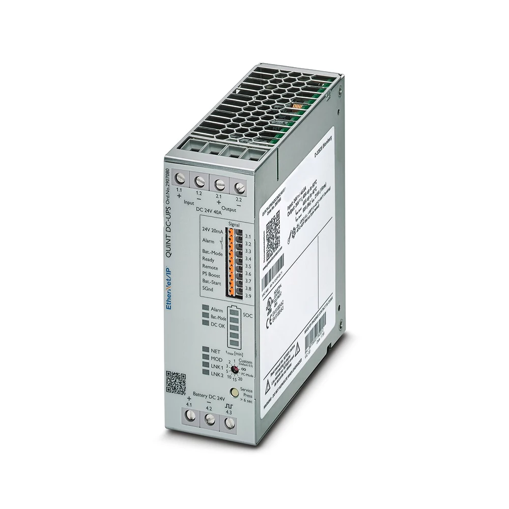 For Phoenix UPS 24VDC 40A RJ45 Uninterruptible Power Supply 2907080 QUINT4 UPS 24DC 24DC 40 EIP