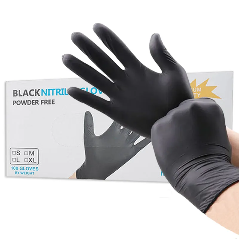 100PCS Nitrile Gloves Disposable for Cleaning Dishwashing Beauty Salons Tattoo Household Supplies disposable gloves,nitrile gloves,cleaning gloves