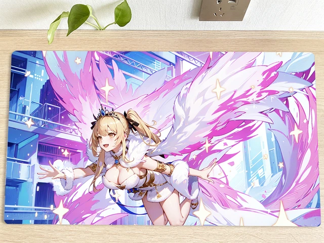 anime warrior girl Playmat) Cartoon Playmat,Board Games Anime Card Play Mat  Gathering,MTG Playmat,TV Computer Mega Playmat,Custom Table Pad Mouse Pad  with Free Waterproof Portable Bag