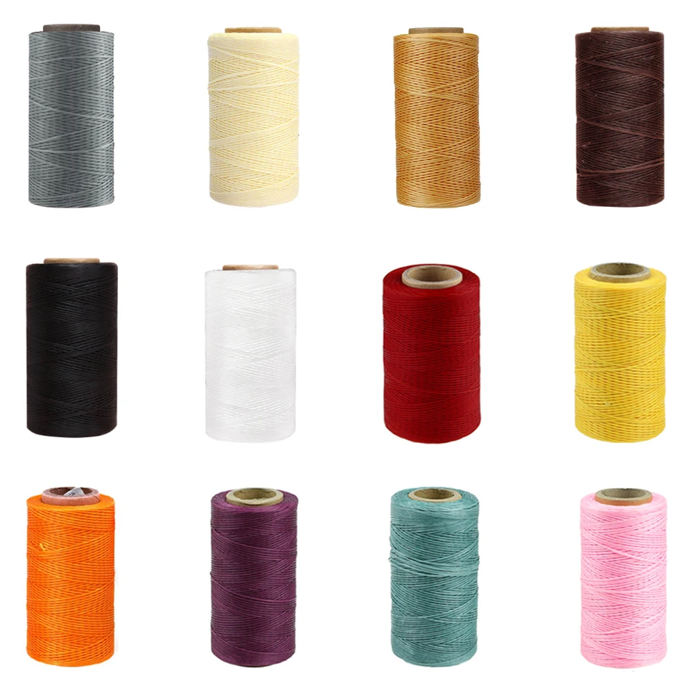 12Pcs 0.8Mm 260Meter Waxed Thread Tool Diy Handicraft Hand Polyester Stitching Waxed Thread Cord For Multicolor Leather Sewing