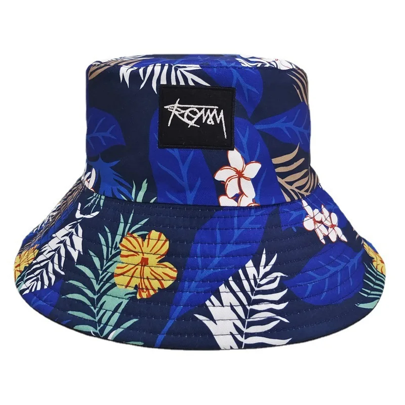 Sun hats fisherman hat sunscreen hats bucket hats sun hat Bocca Big Visor Brim Bucket Hat Reversible Hawaii Hats Double Sides Embroidery Unisex Summer Casual Hip Hop