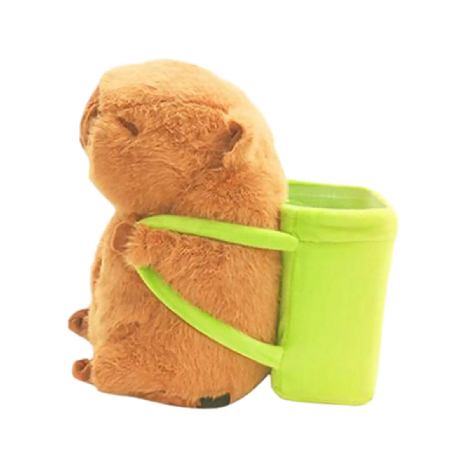 Capybara Plush Car Tissue Box Trash Bin Universal Soft Plush Toy Car Accessories Trash Bag Car Armrest Storage Box Paper Holder