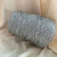 200g/ball Shiny Silver Thread Yarn For Hand Knitting Crocheting DIY Craft Bags Sparkling Yarn Hand Woven Crocheting Material 1
