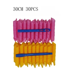30pcs Heatless Hair Curlers Set for Effortless, Heat - Free Spiral Curls (30pc - 30cm mix)