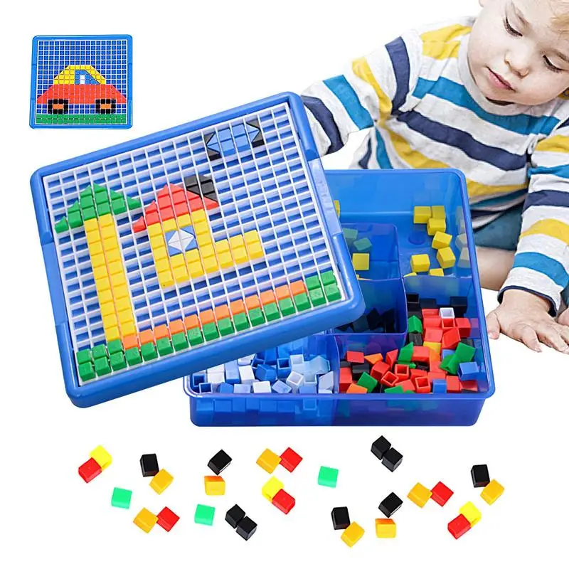 rail car building toys kids race tracks puzzle track with electric vehicle toys montessori logic board game diy jigsaw puzzles Peg Board Toy 585 Pieces Educational Building Bricks Montessori Preschool Learning Toy Puzzles Toddler Toys With 36 Patterns
